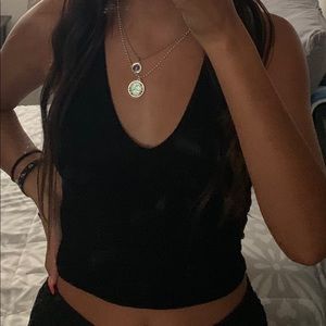 black and mustard yellow tank tops